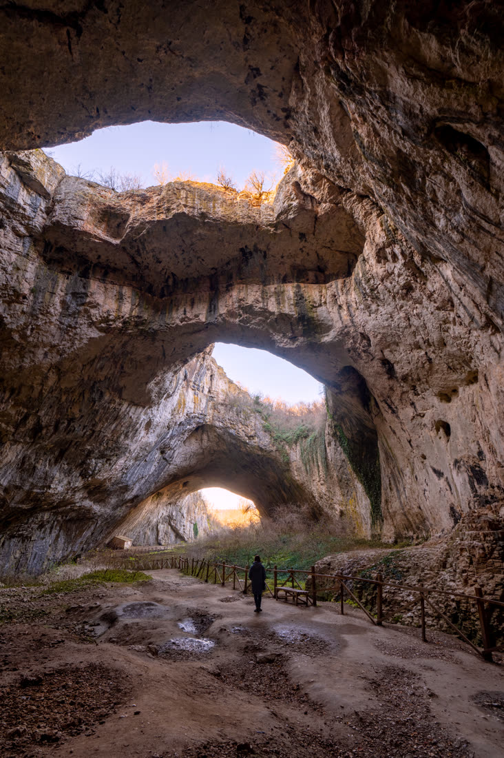 The vast double-arched Devetashka Cave