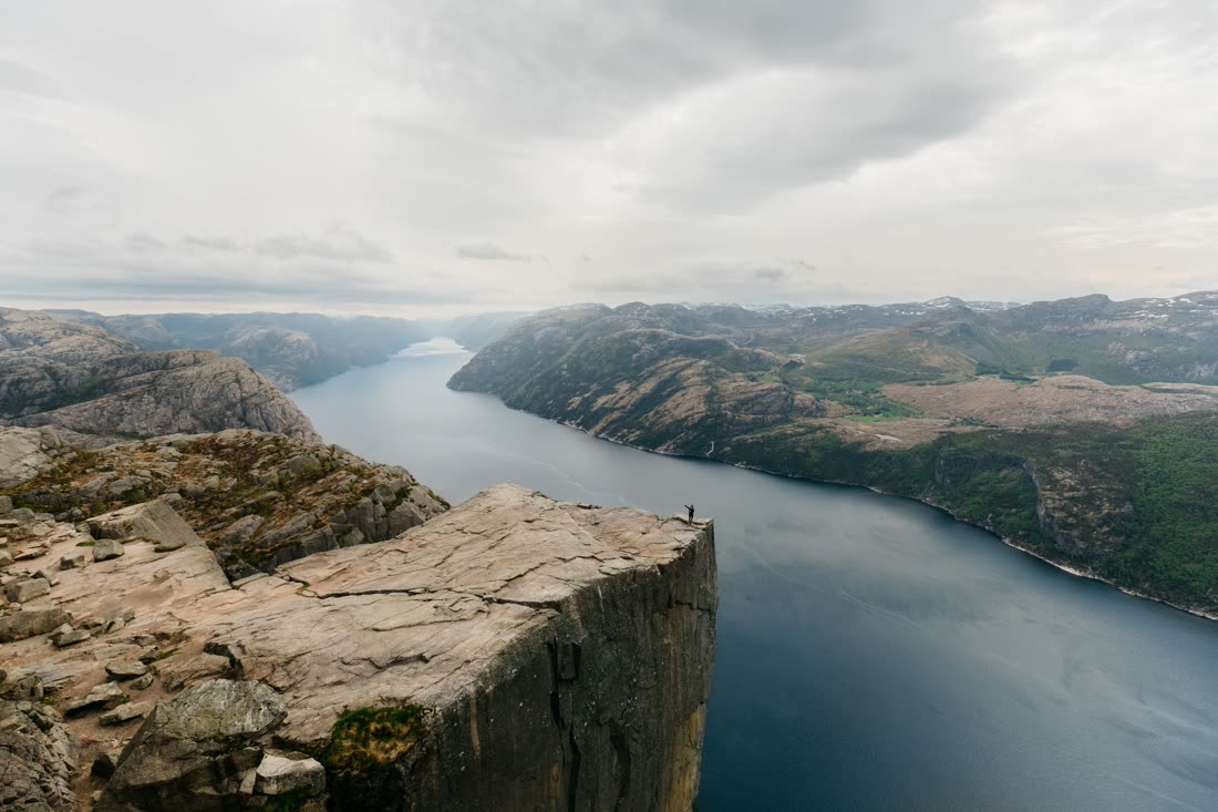 Preikestolen above the Lysefjord
