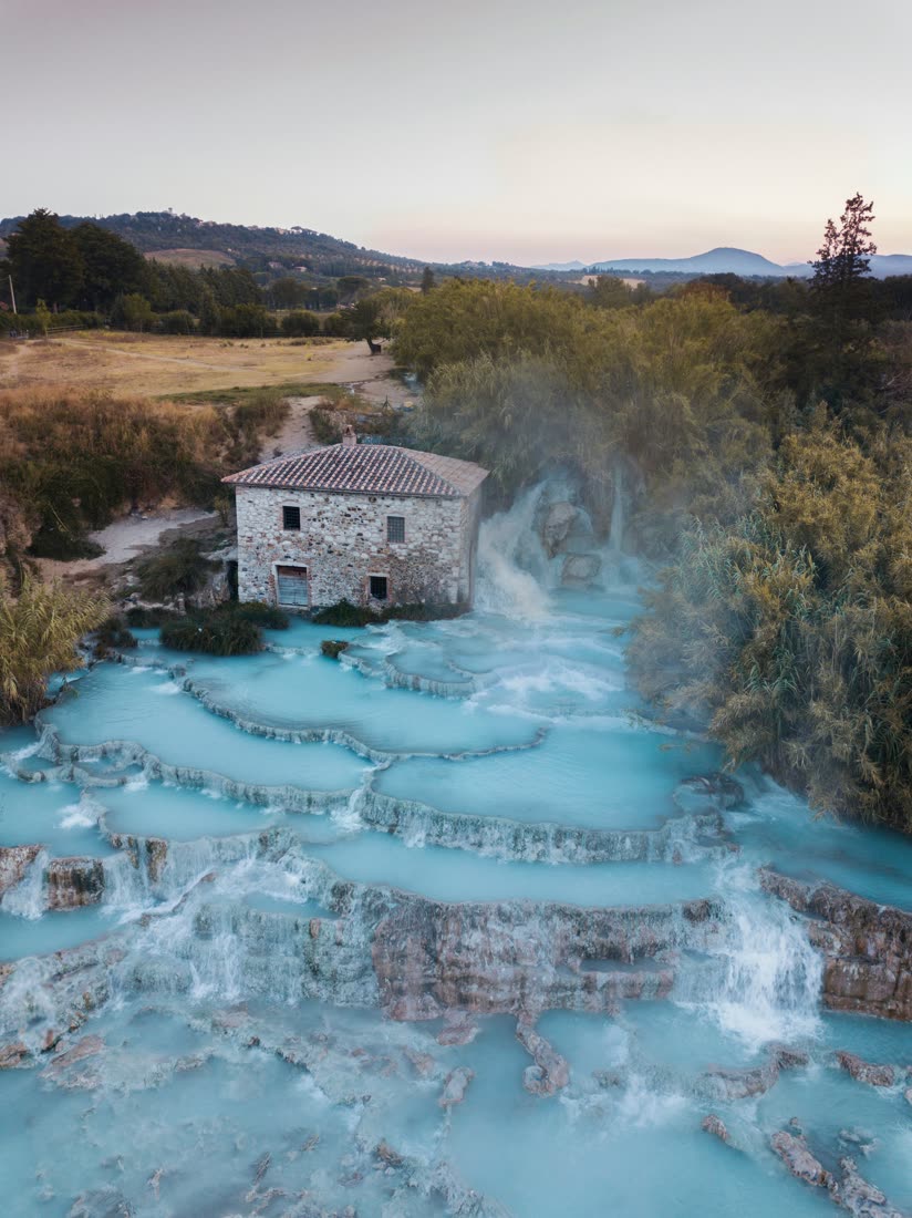 The thermal terraces of Saturnia