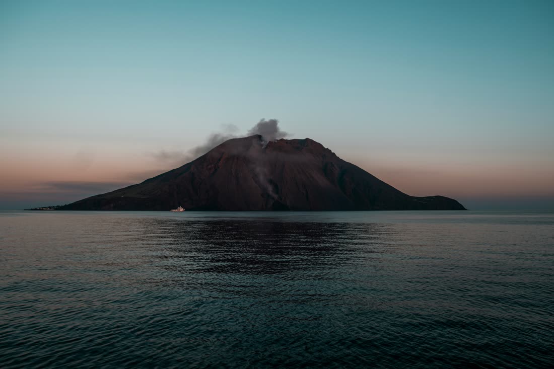 Stromboli at dusk